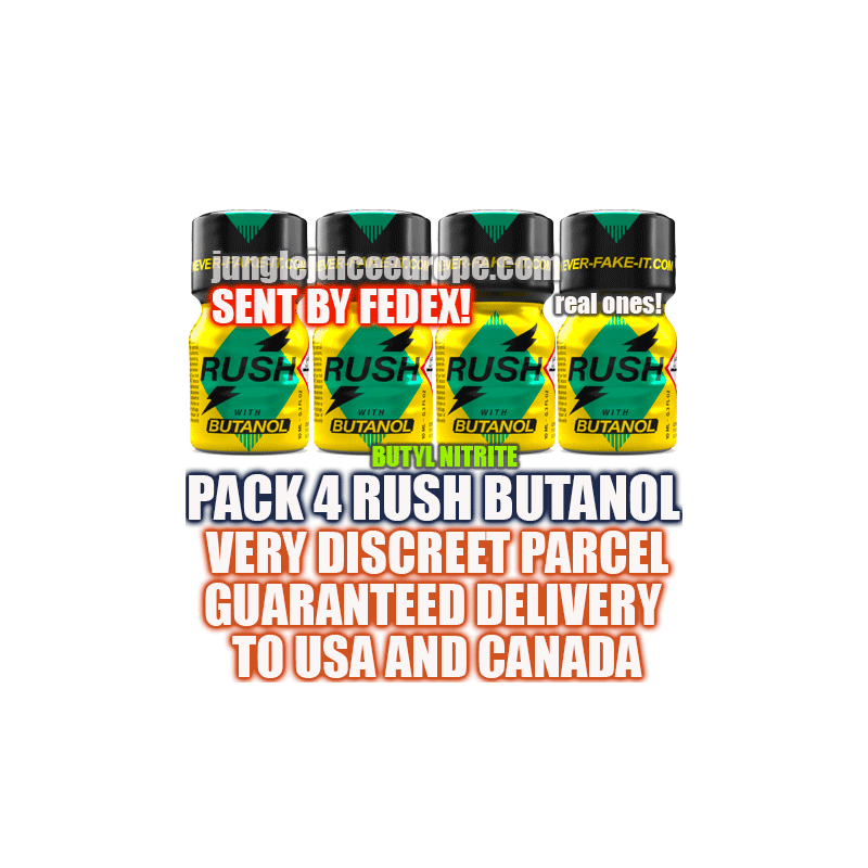 Pack 4 poppers RUSH Butanol