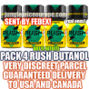 Pack 4 poppers RUSH Butanol